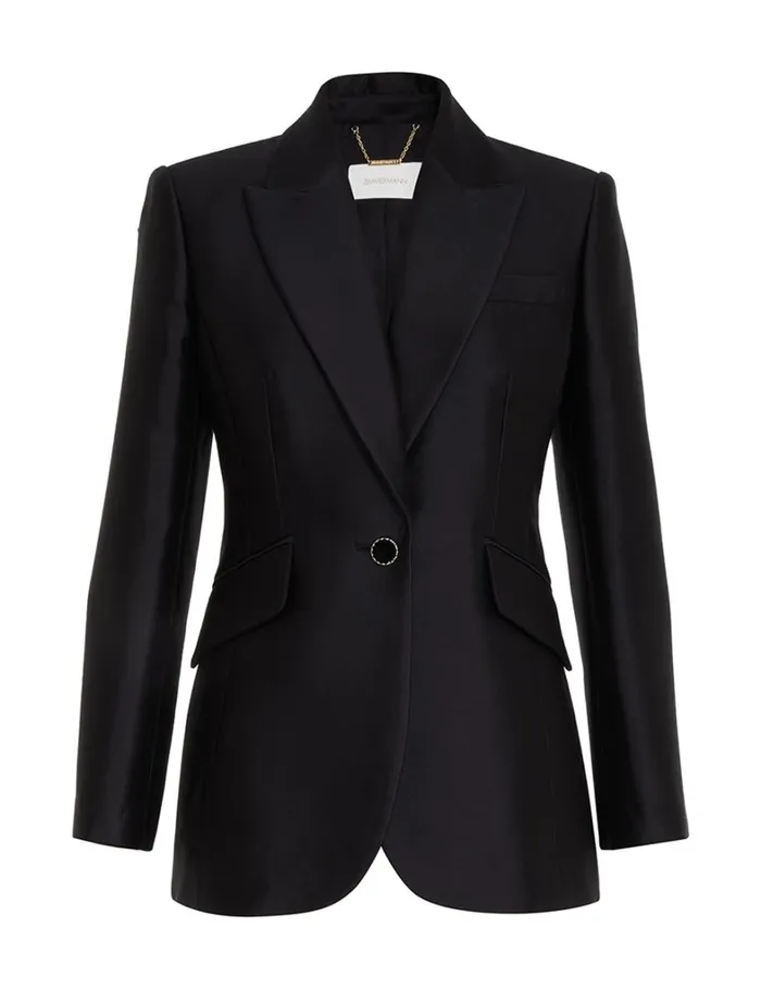 Women Clothing Zimmermann Natura Fitted Jacket Black