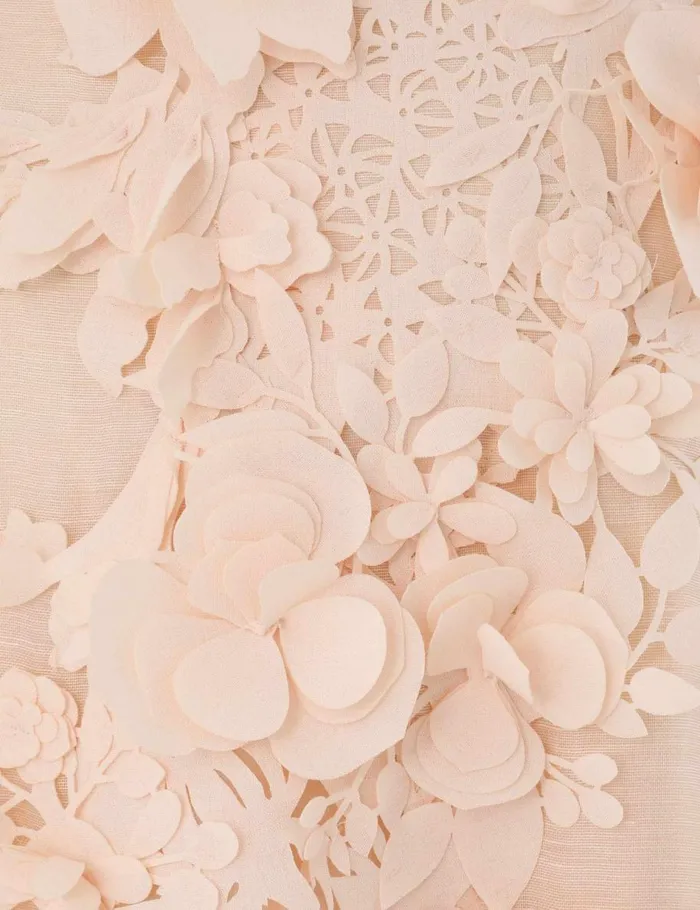 Women Clothing Zimmermann Natura Lasercut Skirt Light Peach