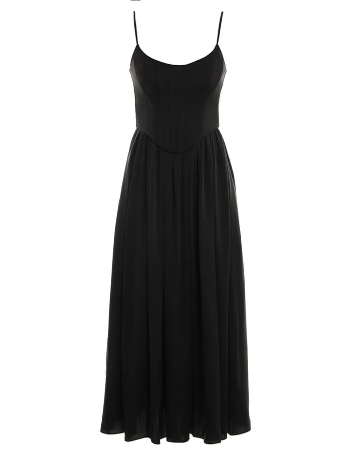 Women Clothing Zimmermann Silk Corset Dress Black