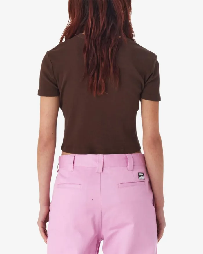 Women COMMITED TO EXCELLENCE CROPPED RIB TSHIRT Java Brown OBEY Clothing TSHIRTS Women COMMITED TO EXCELLENCE CROPPED RIB TSHIRT Java Brown OBEY Clothing TSHIRTS