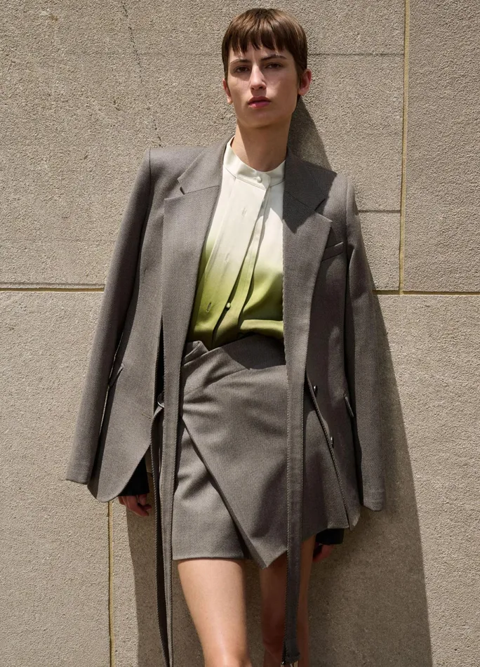 Women Criss Cross Front Jacket MONSE Jackets and Coats