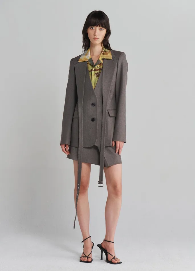 Women Criss Cross Front Jacket MONSE Jackets and Coats