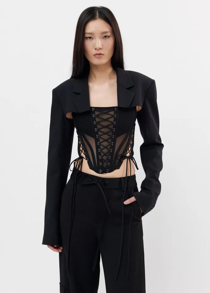 Women Cropped Jacket MONSE Jackets and Coats