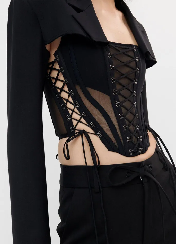 Women Cropped Jacket MONSE Jackets and Coats