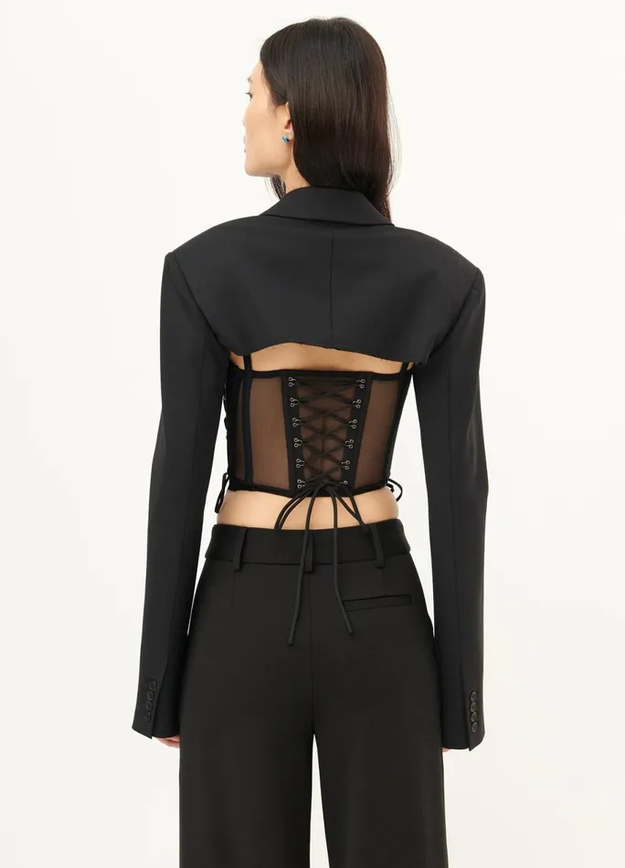 Women Cropped Jacket MONSE Jackets and Coats