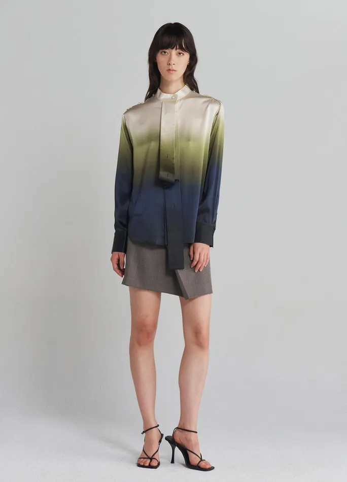 Women Epaulette Ombr Buttoned Shirt MONSE Tops