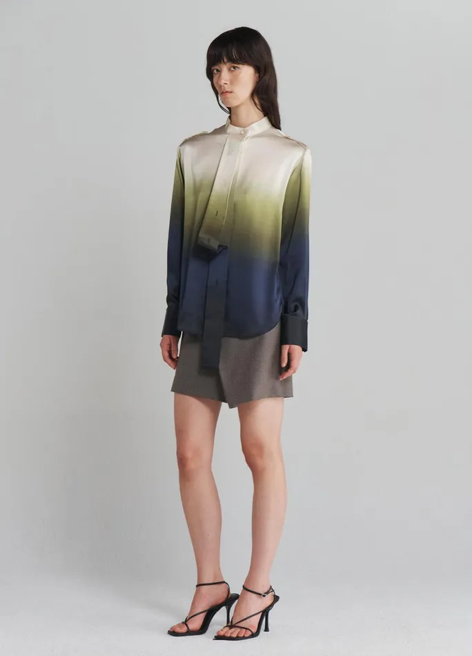 Women Epaulette Ombr Buttoned Shirt MONSE Tops