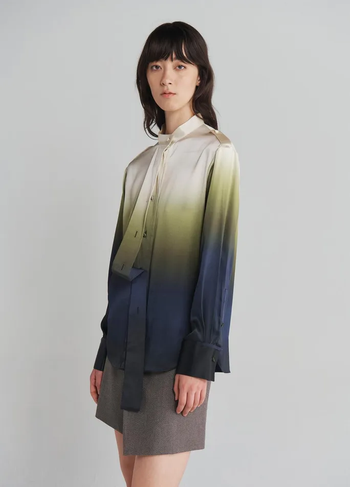 Women Epaulette Ombr Buttoned Shirt MONSE Tops