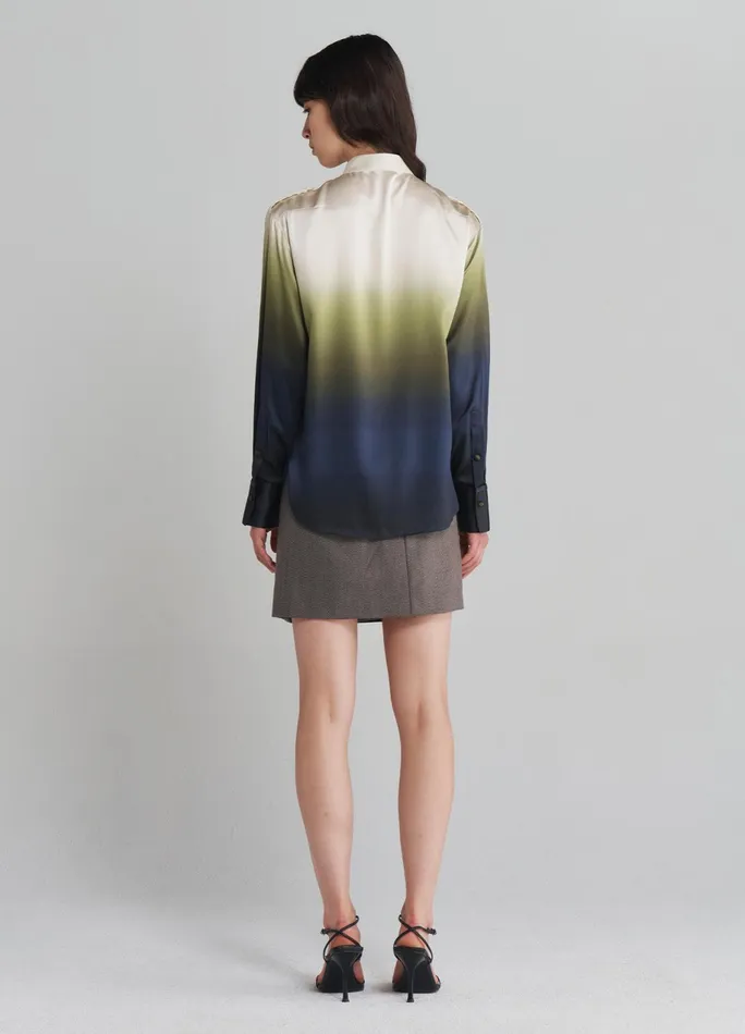 Women Epaulette Ombr Buttoned Shirt MONSE Tops