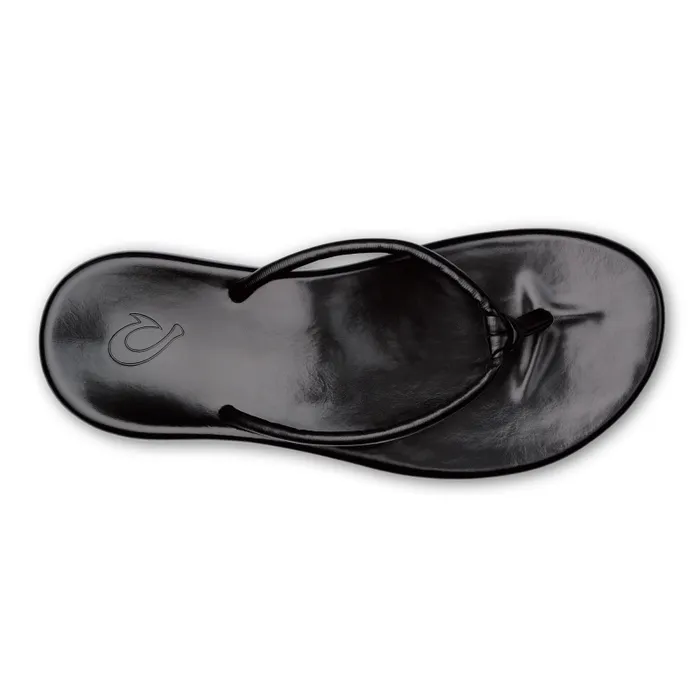 Women Huawai Womens Versatile Leather Sandals Black Olukai Leather Women Huawai Womens Versatile Leather Sandals Black Olukai Leather
