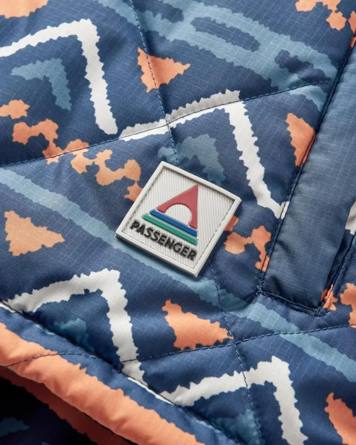 Women Jackets Passenger Ocean Recycled Insulated 12 Zip Jacket Homespun Stripe Navy Homespun Stripe Navy