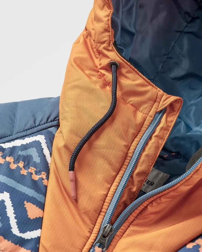 Women Jackets Passenger Ocean Recycled Insulated 12 Zip Jacket Homespun Stripe Navy Homespun Stripe Navy