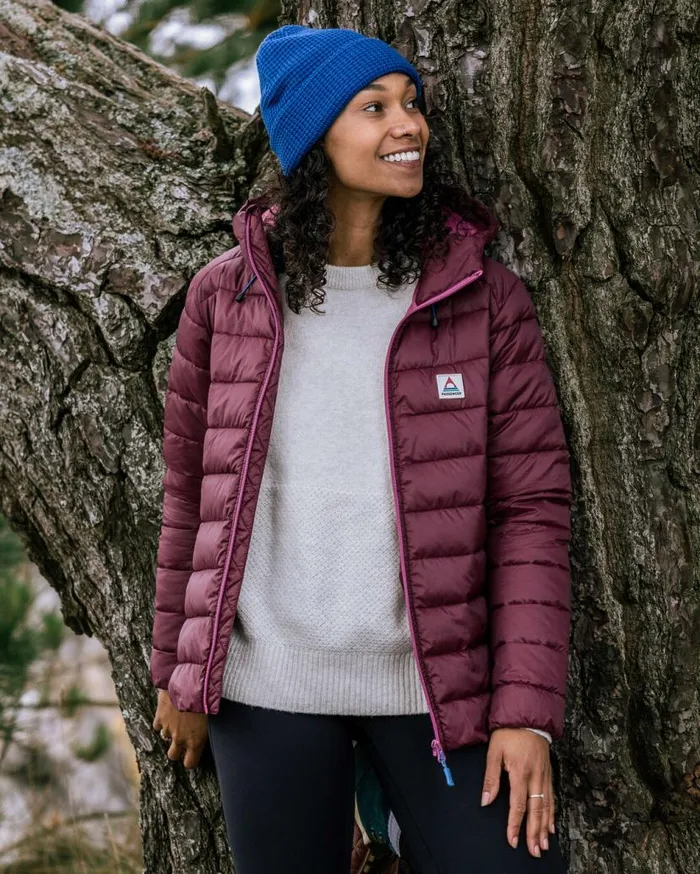 Women Jackets Passenger Pow Recycled 20 Insulated Jacket Wine Wine