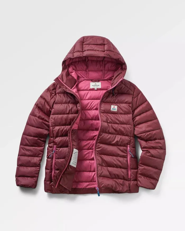 Women Jackets Passenger Pow Recycled 20 Insulated Jacket Wine Wine