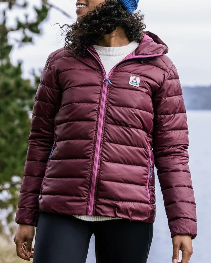 Women Jackets Passenger Pow Recycled 20 Insulated Jacket Wine Wine
