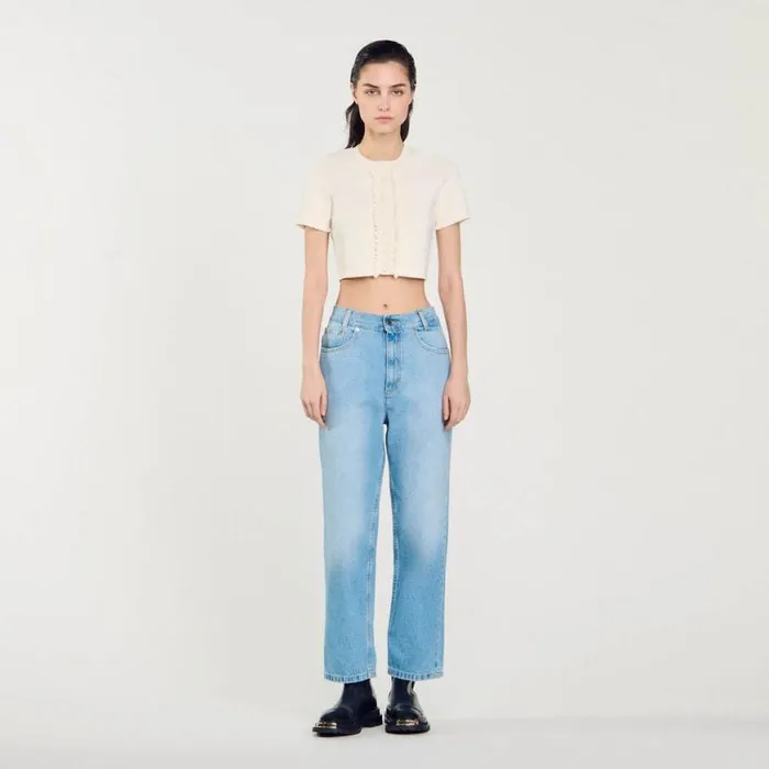 Women Jeans SANDRO Lowrise Straightleg Jeans Blue Jean Women Jeans SANDRO Lowrise Straightleg Jeans Blue Jean