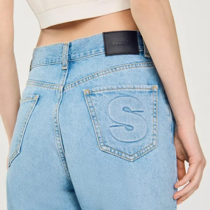 Women Jeans SANDRO Lowrise Straightleg Jeans Blue Jean Women Jeans SANDRO Lowrise Straightleg Jeans Blue Jean
