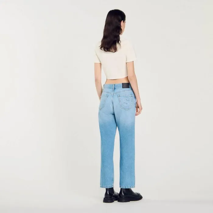 Women Jeans SANDRO Lowrise Straightleg Jeans Blue Jean Women Jeans SANDRO Lowrise Straightleg Jeans Blue Jean