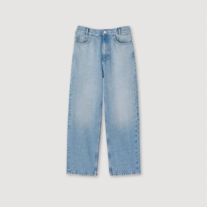 Women Jeans SANDRO Lowrise Straightleg Jeans Blue Jean Women Jeans SANDRO Lowrise Straightleg Jeans Blue Jean