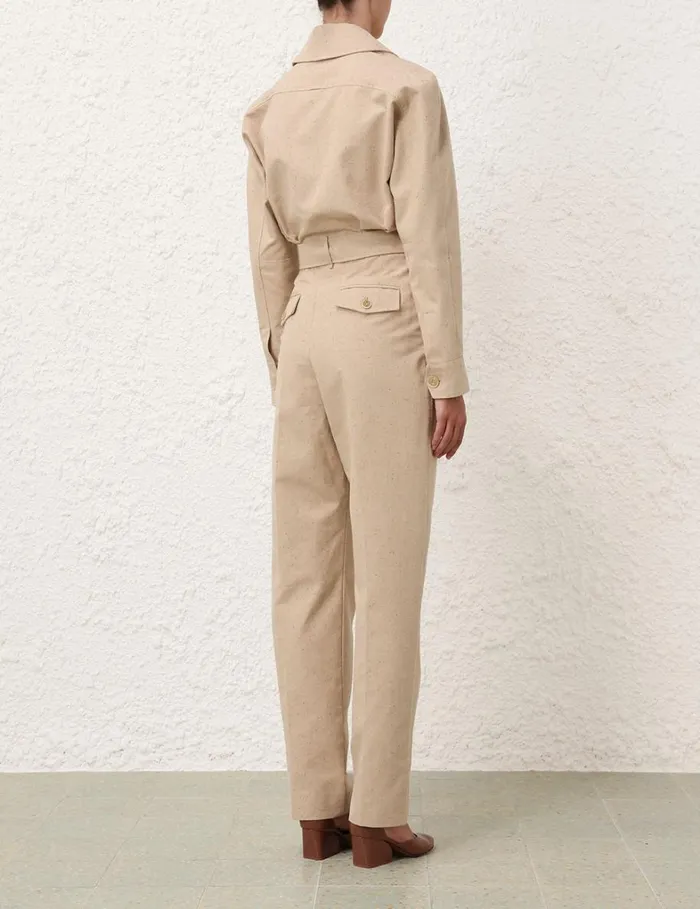 Women Jumpsuits and Playsuits Zimmermann Natura Melange Jumpsuit Natural