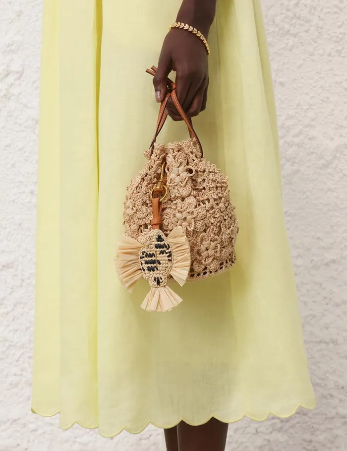 Women Keychains and Charms Zimmermann Fish Bag Charm Natural
