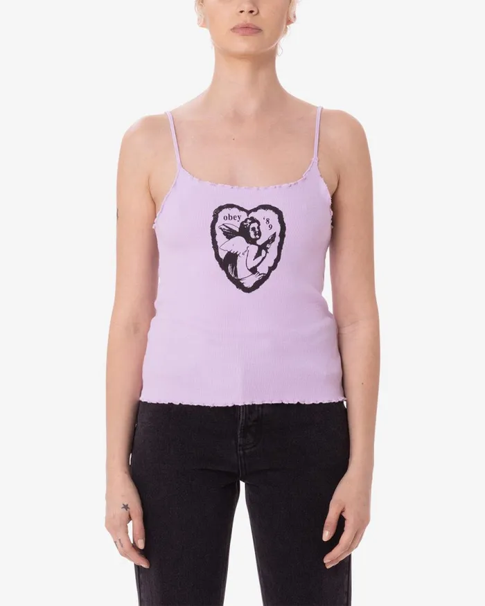 Women LOVE NOTE DREY TANK TOP Orchid Petal OBEY Clothing TSHIRTS