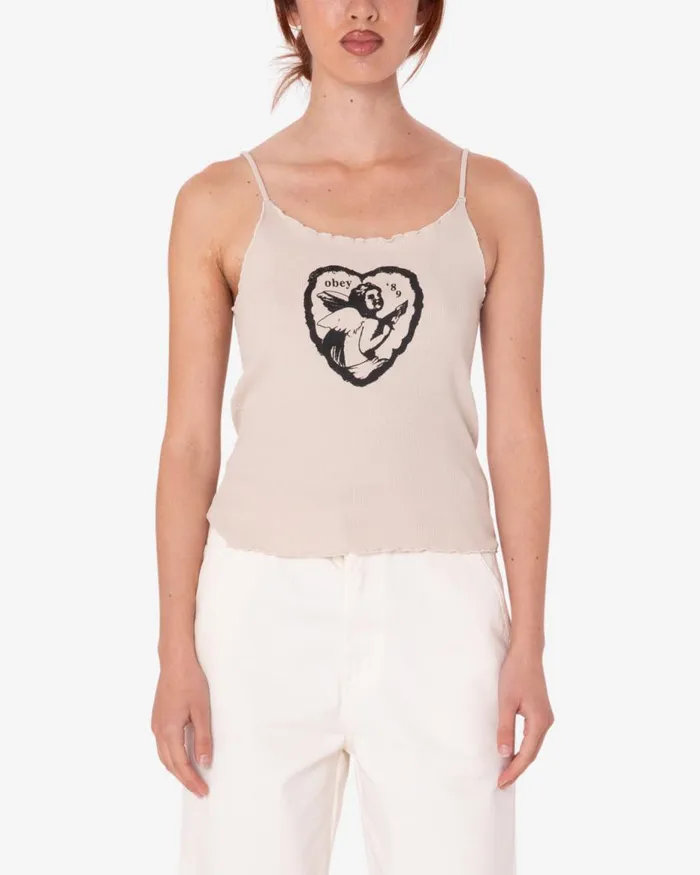 Women LOVE NOTE DREY TANK TOP Orchid Petal OBEY Clothing TSHIRTS