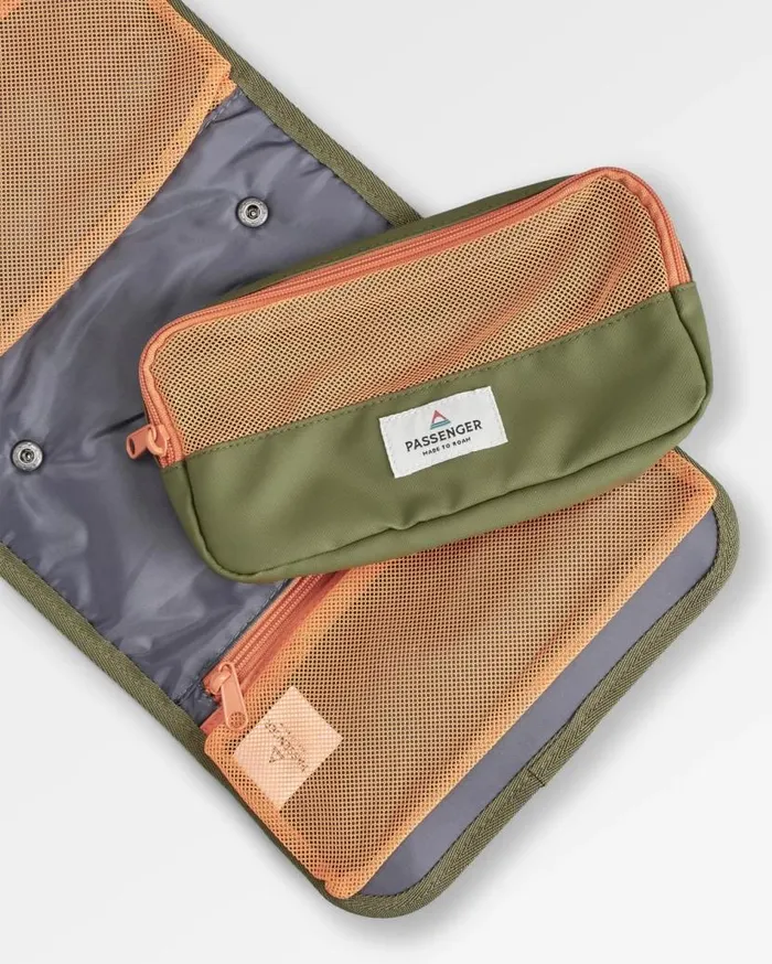 WomenMen Backpacks and Bags Passenger Drop Recycled Wash Kit Khaki Khaki