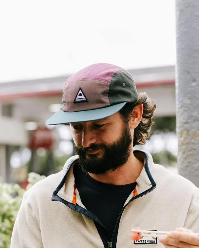 WomenMen Caps and Hats Passenger Fixie Recycled 5 Panel Cap Grape Multi Grape Multi