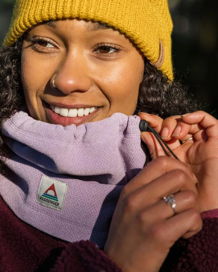 WomenMen Scarves and Neckwear Passenger Blaze Recycled Polartec Gaiter Lilac Lilac