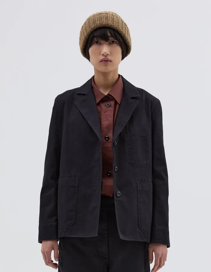 Women Mhl Asymmetric Blazer Indigo Margaret Howell Jackets and Coats