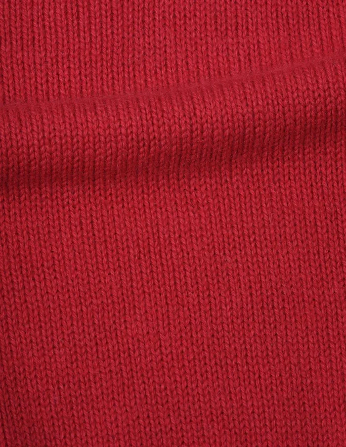 Women Mhl Chunky Button Neck Sweater Sports Red Margaret Howell Knitwear
