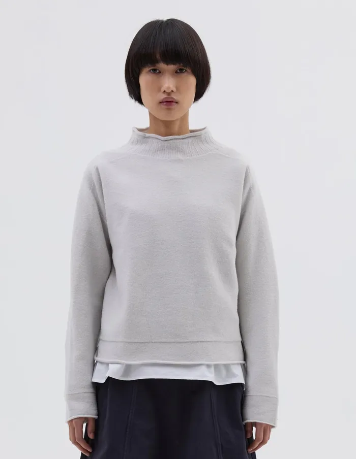 Women Mhl Felted Guernsey Fog Margaret Howell Knitwear
