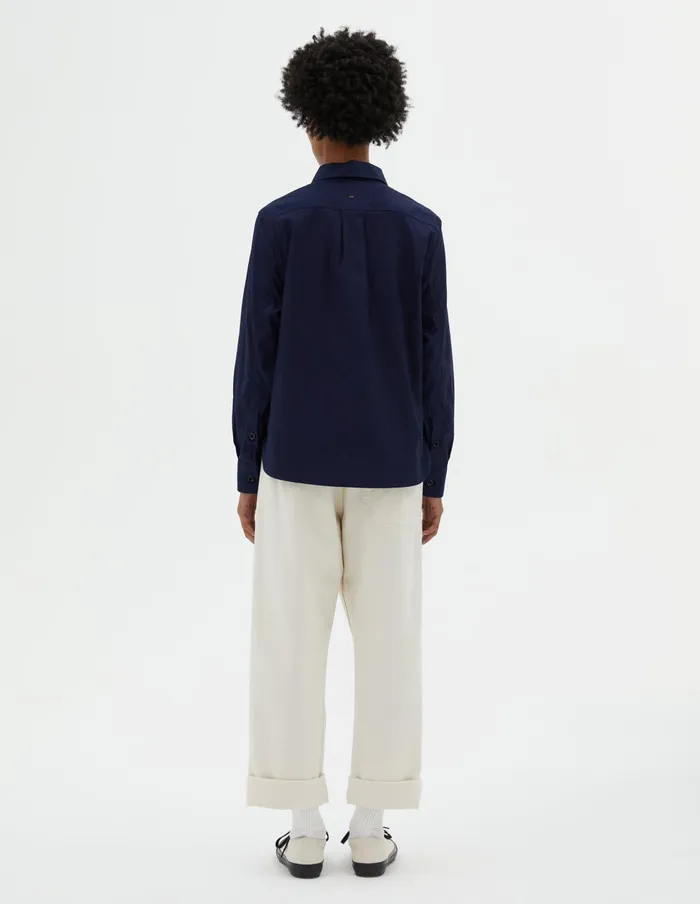 Women Mhl Simple Shirt Indigo Margaret Howell Shirts