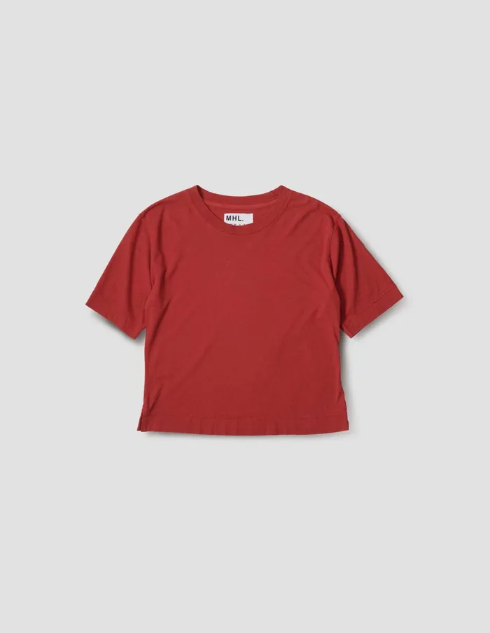 Women Mhl Simple T Shirt Sports Red Margaret Howell Sportswear