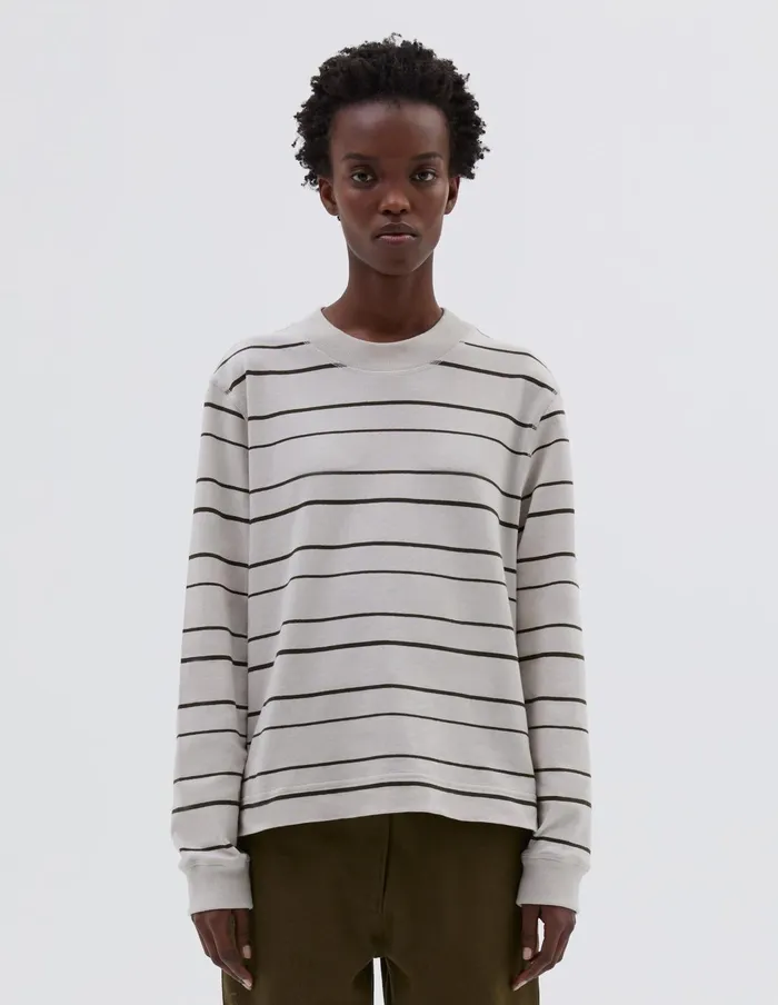 Women Mhl Wide Crew Matelot Chalk Assam Margaret Howell Sportswear
