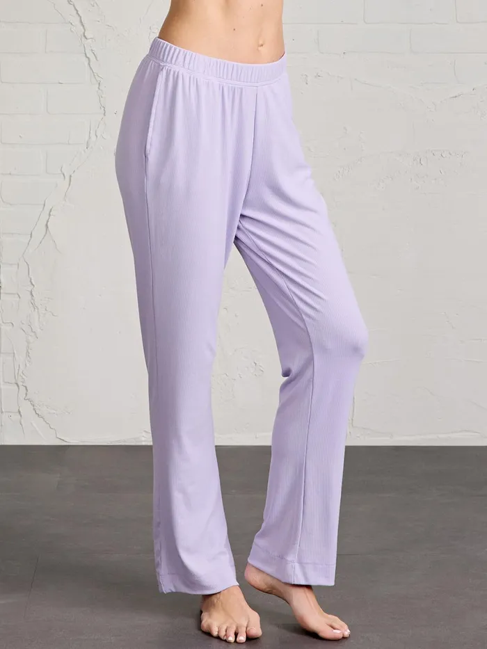 Women Microluxe Rib Sleep Pant Tasc Performance Sleepwear