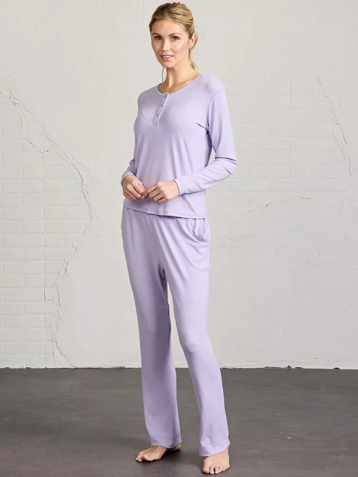 Women Microluxe Rib Sleep Pant Tasc Performance Sleepwear