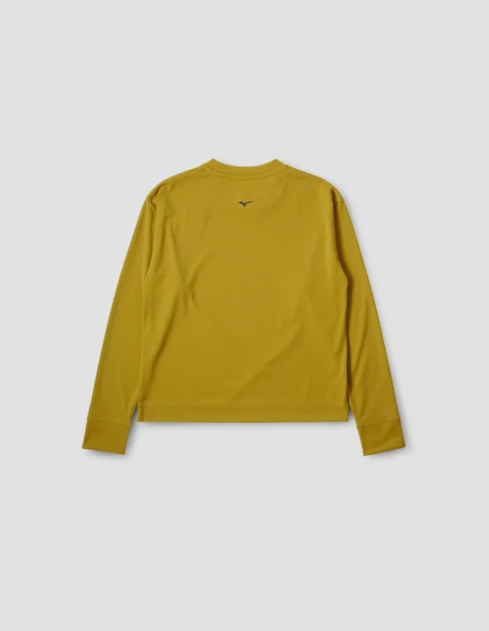 Women Mizuno Long Sleeve Training Top Turmeric Margaret Howell Sportswear
