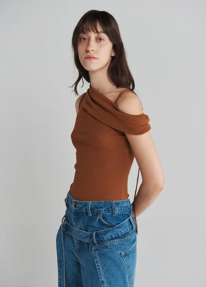Women Off Shoulder Knitted Top MONSE Tops