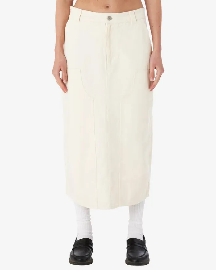 Women PAINTERS MIDI SKIRT Light Indigo OBEY Clothing BOTTOMS