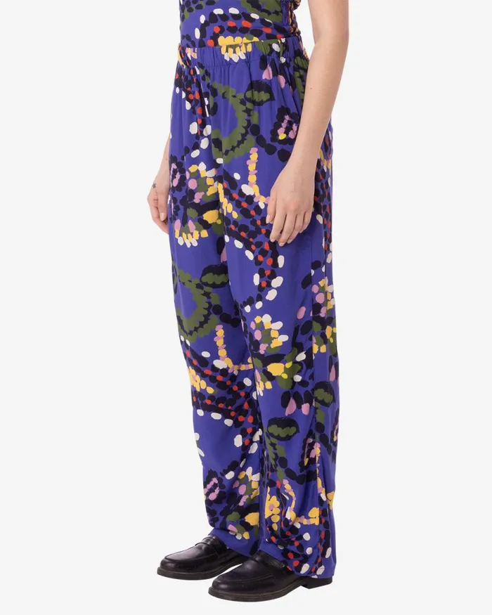 Women PAISLEY WORKS PANT Mazarine Blue Multi OBEY Clothing BOTTOMS