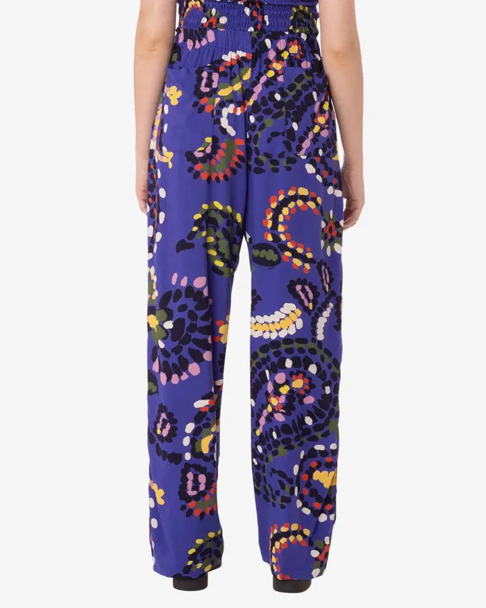 Women PAISLEY WORKS PANT Mazarine Blue Multi OBEY Clothing BOTTOMS