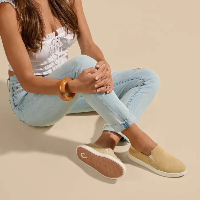 Women Pehuea Luxe Womens Suede SlipOn Shoes Toasted Coconut Olukai Leather Women Pehuea Luxe Womens Suede SlipOn Shoes Toasted Coconut Olukai Leather