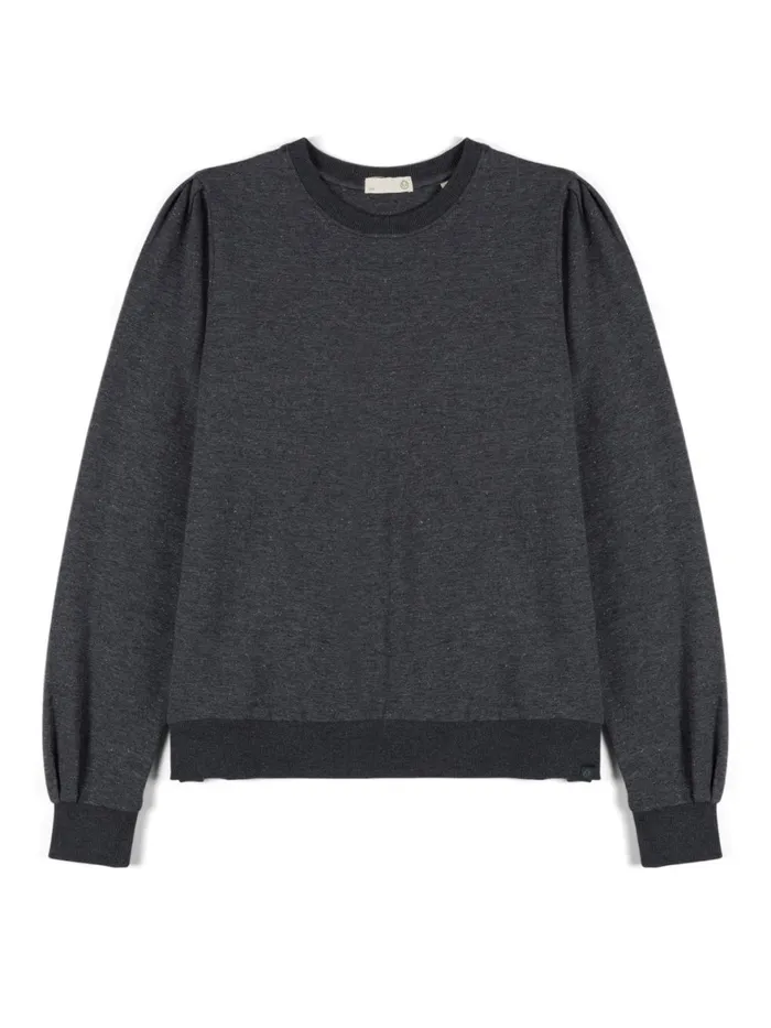 Women Puff Sleeve Sparkle Sweatshirt Tasc Performance Sweatshirts Hoodies