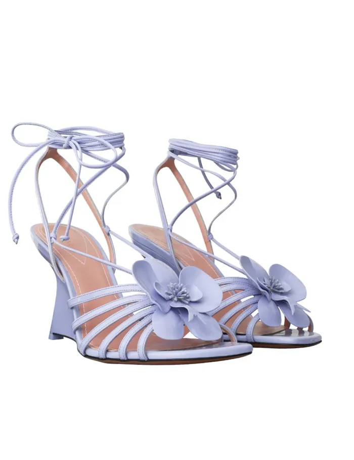 Women Sandals Zimmermann Zimmermann Orchid Wedge 85 Periwinkle