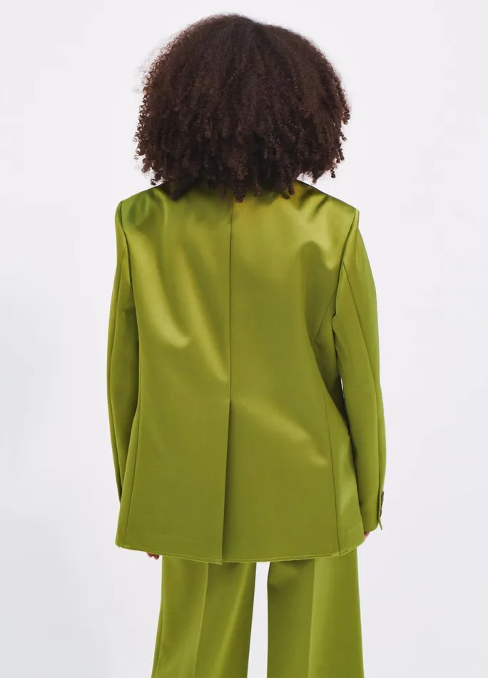 Women Satin Raw Edge Boxy Blazer MONSE Jackets and Coats