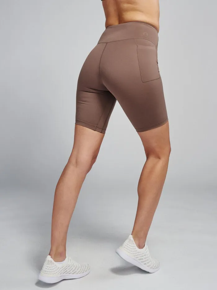 Women Sculptive Pocket Bike Short 8in Tasc Performance Yoga Studio