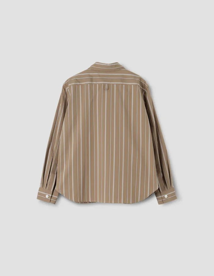 Women Simple Shirt Brown Ecru Margaret Howell Shirts