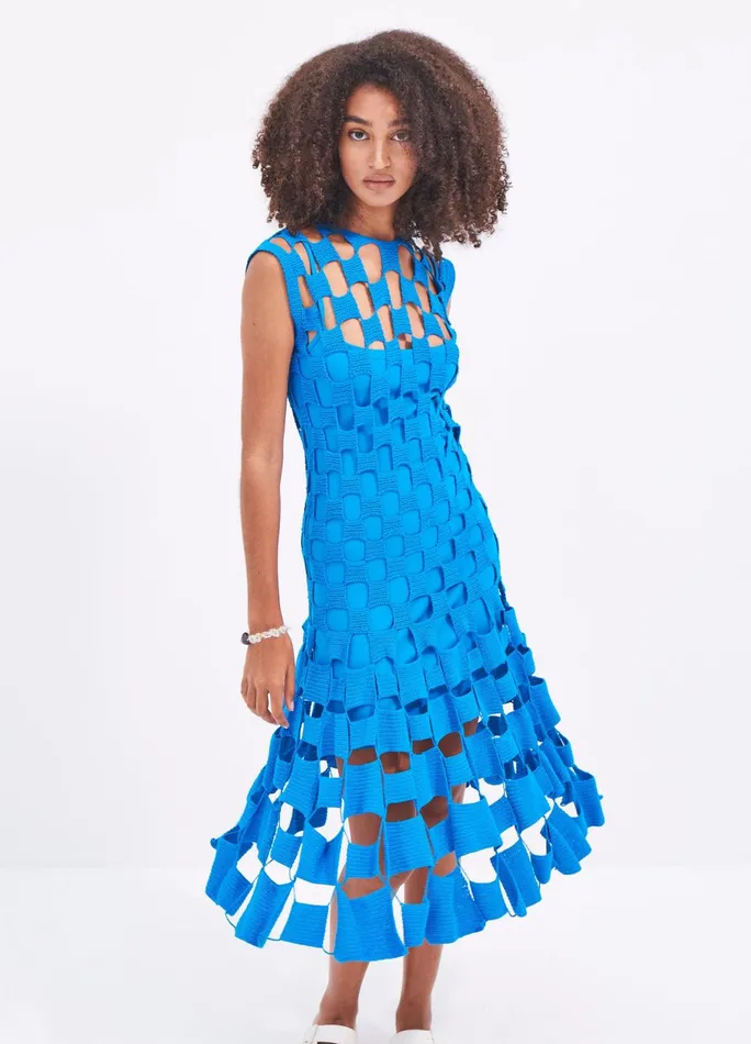 Women Square Crochet Dress MONSE Dresses